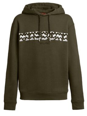 Missoni unisex Olive Green Logo Pullover Hoodie